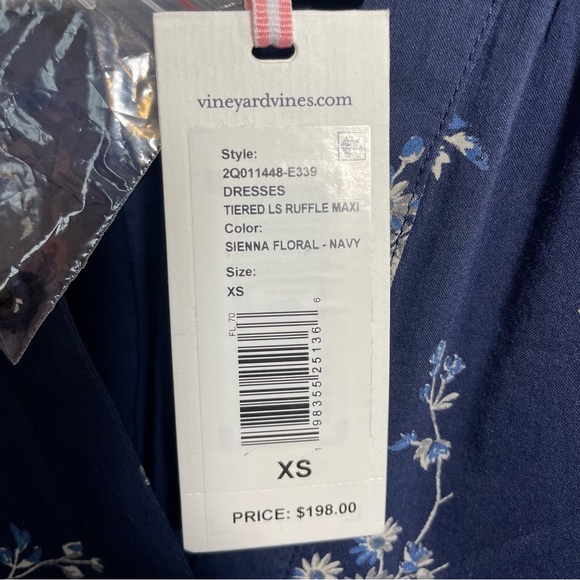 Vineyard Vines Tiered Ruffle Trim Maxi Dress NWT $198 BOHO - Picture 8 of 13